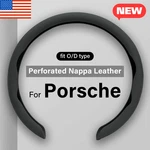For Porsche Steering Wheel Cover Nappa Leather Non-slip Clip Breathable 15''. Fixed Price $26.85.