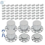 Front Wheel 2+ Rear 4 Chrome Hub Cap 33MM Flat Head Lug Nuts Thread-on. Fixed Price $118.77.