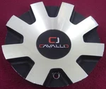 Cavallo Wheels Silver / Black Custom Center Cap # 910L161M (1). Fixed Price $69.95.
