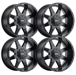 (SET-4) G-fx TR12 17X9 6X5.5/6X139.7 Matte Black 0MM Wheels Rims Inch. Fixed Price $796.00.