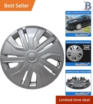 Hubstar Replacement For Mitsubishi Mirage 2017-2024 Hubcap, Single, Silver. Fixed Price $53.99.