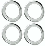 New 15" 3" Chrome Stainless Steel Smooth Trim Ring Set 15X8 15X10 Rally Wheels. Fixed Price $135.00.