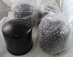 Ultra Wheels Flat Black Custom Center Caps Set # 51181680F-4 / New. Fixed Price $99.95.