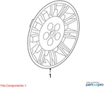 Dodge 2008-2010 Charger Wheel Cover 1DU31PAKAB. Fixed Price $100.00.