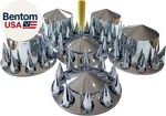 Abs Plastic Chromed Hubcaps Front And Rear Wheel Axle Cover Set With 33MM Thread. Fixed Price $216.98.