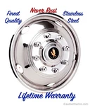 17" Ford F350 Front Wheel Simulator Hubcap Stainless Steel Rim Cover Snap. Fixed Price $151.32.