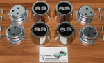 1969-70 Camaro Chevelle Nova Rally Wheel Center Caps Set 8PC Hub Ornaments. Fixed Price $99.90.