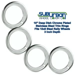 Inch Deep 15" Chrome Stainless Steel 15X8 Wheel Trim Beauty Rings 4543 SET/4. Fixed Price $145.00.