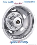 17" Ford F350 Rear Wheel Simulator Hubcap Stainless Steel Rim Cover Snap On. Fixed Price $170.88.