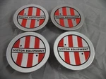 Victor Equipment Wheels Silver / Red Custom Center # C-E76 (4 Caps). Fixed Price $69.95.