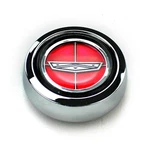 New Mustang Wheel Cap Magnum 500 Red Ford Crest Metal 2 1/8" Center 5/8" 1965-73. Fixed Price $49.95.