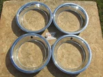 15 X8 Rally Wheel Chrome Stainless Trim Rings, Beauty 3" Deep 4543. Fixed Price $149.95.