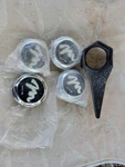 Panasport Center Caps Kit (1) Nos Screw On Set Of 4 Chrome #W85H10 & Wrench. Fixed Price $99.88.