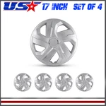 Universal 17" Hubcaps Wheel Covers - Set Of 4 Snap On With Rings For Steel. Fixed Price $56.99.