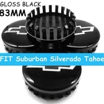 Gloss Black 83MM 3.25IN Wheel Center Caps For Silverado Tahoe Suburban Set Of 4. Fixed Price $21.51.