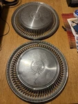 Pair Of 1972 1973 Cadillac Eldorado Fleetwood Hubcaps Wheel Covers. Fixed Price $220.00.