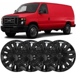 Set Of 4 Ford E150 E250 E350 16"WHEEL Cover Rim Snap On Hub Caps Replacement. Fixed Price $75.17.