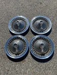 Genuine 1975 To 1979 Chrysler Cordoba 15 Inch Wire Spoke Hubcaps Wheel Covers. Fixed Price $101.20.