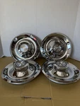 (4) Gm Licensed Chevy Corvette Center Caps For The Rally Wheels Cmd. Fixed Price $125.00.