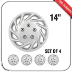 4X 14 Inch Hub Caps Pp Tire & Rim Covers Silver Kit Fits All Makes Models. Fixed Price $35.86.