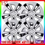 4 Silver & Black 15" Wheel Covers Hub Caps Full Skins For 2016-2022 Toyota Prius. Fixed Price $49.99.