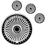 Inch Set Of Abs Hubcaps Snap Blade Style Wheel Covers For R14 Iron Rim. Fixed Price $75.99.