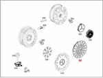 Genuine Mercedes W447 V-class Vito Box Dualiner Mixto Hub Cap 44740000259705. Fixed Price $50.84.
