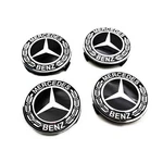 Set Of 4 Black Laurel Wreath Wheel Center Hub Caps Fits Mercedes-benz 75MM. Fixed Price $19.99.
