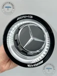 1PC Mercedes Benz GT63 SL63 GLS63 E63 Amg Silver Black Wheel Center Hub Cap. Fixed Price $145.50.