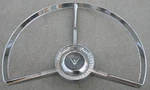 Ford Thunderbird Steering Wheel Horn Chrome 1956 1957 Oem. Fixed Price $100.00.