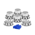 Axle Chrome Abs Flat Top Combo Kit With 33MM Thread-on Lug Nut Covers 2.... Fixed Price $218.71.
