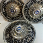 Wire Spoke Wheel Cover 16 In? W/ford Emblem Used Set Of 3 See Pics. Fixed Price $69.99.