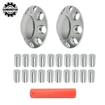 Chrome Semi Truck Front Axle Cover Hub Cap Thread-on With 33MM Lug Nuts Set Of 2. Fixed Price $47.70.