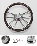 1967 1968 Buick Skylark Riviera Gran Sport Mahogany Spoke Steering Wheel 14". Fixed Price $224.57.