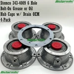 Stemco 343-4009 Bolt-on Grease/oil Hub Cap W/drain, 6-HOLE, Oem, Pack. Fixed Price $144.00.