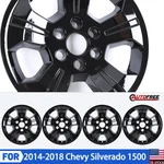 Black 18" Hubcap Wheel Cover Set Of For 2014-2018 Chevy Silverado 1500/LD. Fixed Price $73.99.