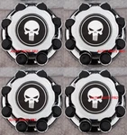 4PCS New Chrome 8 Lug Center Caps For Express Van Skull Logo Aluminum Rims. Fixed Price $59.99.
