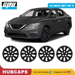 4 Pack 16" Hubcaps For 2013-2019 Nissan Sentra Black Steel Wheel Rim Covers R16. Fixed Price $43.99.