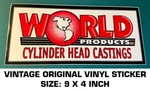 World Products Cylinder Head Castings - Vintage Original Vinyl Decal Sticker. Fixed Price $9.41.