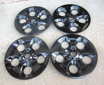 17" Set Of Four (4) Black Skins 2013-2018 Jeep Wrangler Jk 5 Spoke Wheels Rims. Fixed Price $144.95.