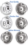 22.5" 10 Lug Hole Stainless Steel Wheel Simulators Rim Cover Hubcaps 6. Fixed Price $1091.92.
