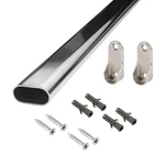 Steel Oval Closet Rod W/ Hanging Brackets Polished Chrome - Size Options. Fixed Price $11.99.
