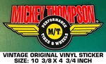 Mickey Thompson Performance Tires & Wheels-vintage Original Vinyl Decal Sticker. Fixed Price $10.14.
