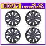 15" Set Of 4 Black Matte Wheel Covers Snap On Hub Caps Fit R15 Tire+steel Rim. Fixed Price $41.99.