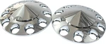 Chrome Abs Plastic Front Hub Caps Wheel Axle Covers With 33 Mm Screw Lug Nut. Fixed Price $88.99.