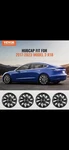 Model 17-23 Hubcap Set. Matte Black. Vevor. Fixed Price $55.99.
