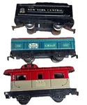 Vintage Marx Litho 6 Inch 4 Wheel Pk Cars 552 Cri&p Marlines Nyc Caboose Train. Fixed Price $24.99.