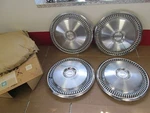 1973-79 Chevelle Camaro Nova Hubcaps With Emblems Nos Gm In Box 115. Fixed Price $299.99.