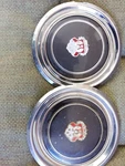Two Oldsmobile Wire Wheel Center Caps 65780 AFT436. Fixed Price $29.00.