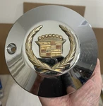 Cragar Wheel Center Cap #29040 Metal With Gold Cadillac Emblems 6-1/2" Wide. Fixed Price $37.99.